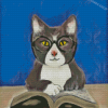 Book Cat Diamond Paintings