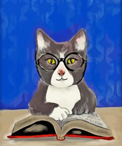 Book Cat Diamond Painting