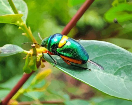 Christmas Beetle Insect Diamond Painting