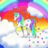 Clouded Unicorns And Rainbows Diamond Painting