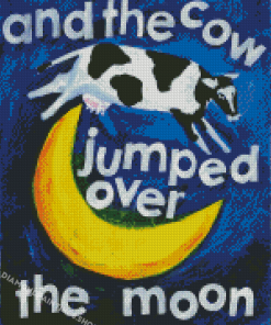 Cow Jumping Over The Moon Diamond Paintings