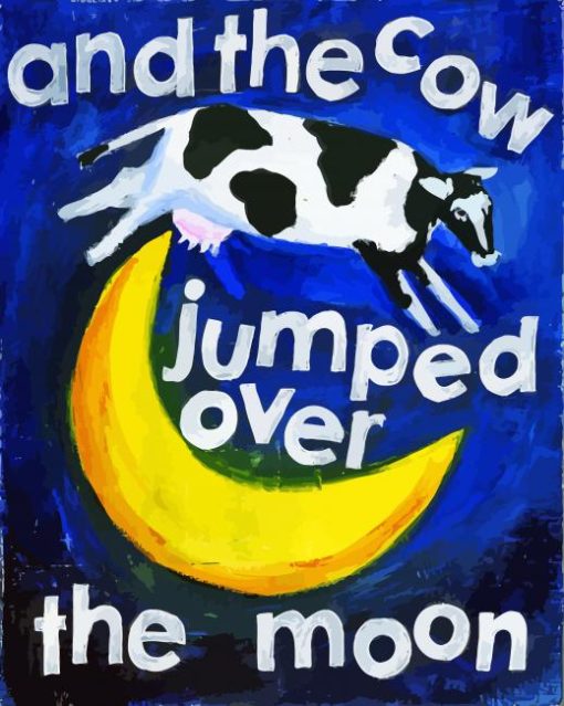 Cow Jumping Over The Moon Diamond Painting