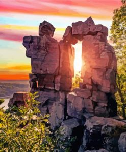 Devils State Park At Sunset Diamond Painting