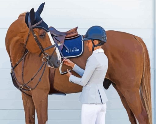 English Riding Horse Diamond Painting