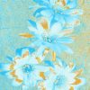 Gold And Blue Flowers Diamond Painting