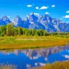 Grand Teton National Park Jackson Lake Diamond Painting