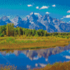 Grand Teton National Park Jackson Lake Diamond Paintings