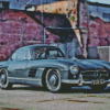 Grey Old Mercedes Sl 300 Diamond Paintings