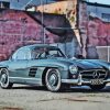 Grey Old Mercedes Sl 300 Diamond Painting