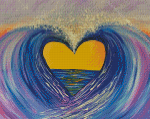 Heart Wave Diamond Paintings