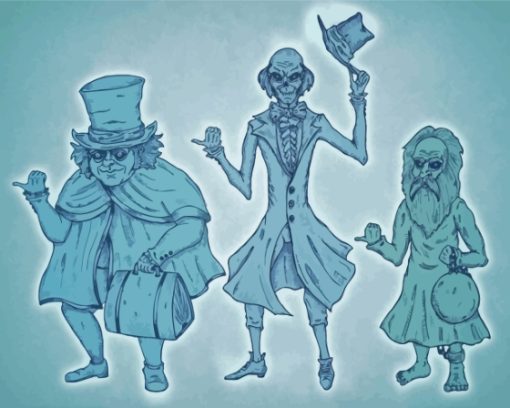Hitchhiking Ghosts The Haunted Mansion Diamond Painting
