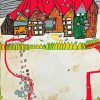 Houses In The Snow In A Silver Shower By Hundertwasser Diamond Painting