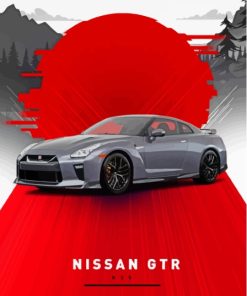 Illustration Nissan GTR R35 Car Diamond Painting