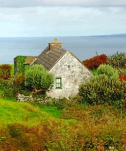 Irish Cottage By The Sea Diamond Painting
