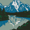 Jackson Lake Grand Teton Illustration Diamond Paintings
