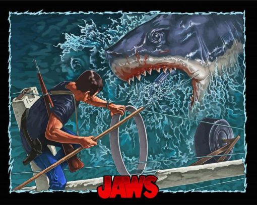 Jaws Illustration Diamond Painting