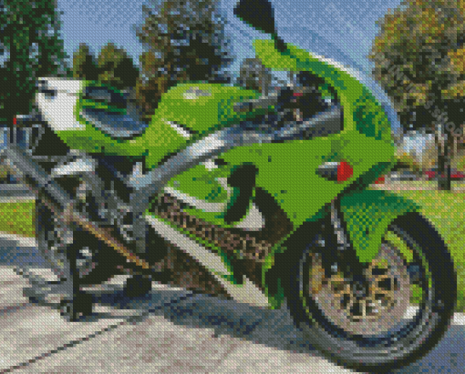 Kawasaki Ninja ZX 7R Motocross Diamond Paintings