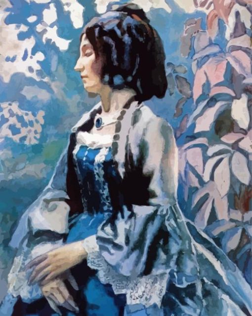Lady In Blue Borisov Musatov Diamond Painting