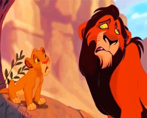 Lion King Scar With Simba Diamond Painting