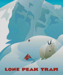 Lone Peak Tram Big Sky Montana Poster Diamond Paintings