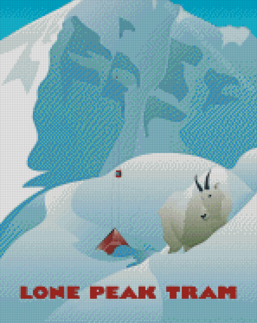 Lone Peak Tram Big Sky Montana Poster Diamond Paintings