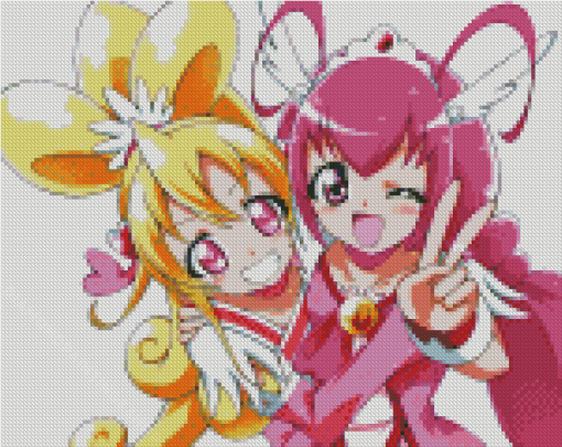 Miyuki And Yayoi Smile Precure Character Diamond Paintings