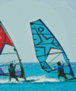 Ocean Windsurfing Diamond Paintings