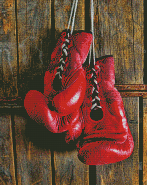 Old Boxing Gloves Diamond Paintings