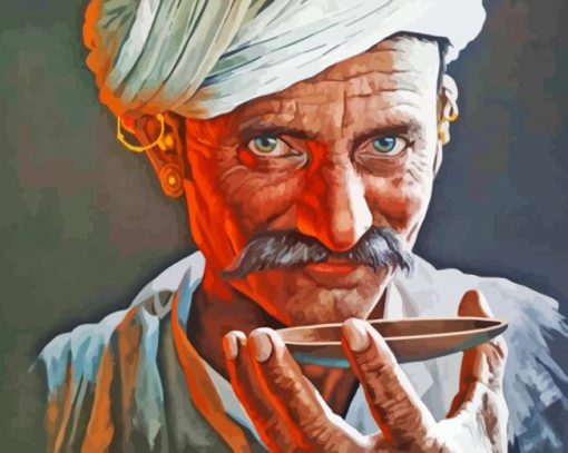 Old Man Face Diamond Painting