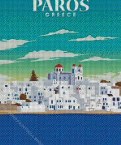 Paros Greece Poster Diamond Paintings