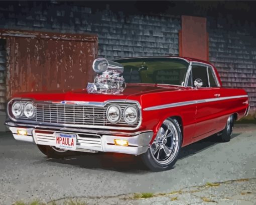 Red 1964 Impala Diamond Painting