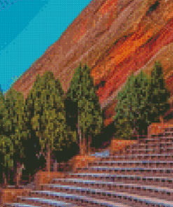Red Rocks Amphitheatre Trees Diamond Paintings