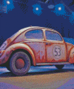 Rusty VW Beetle Herbie Car Diamond Paintings