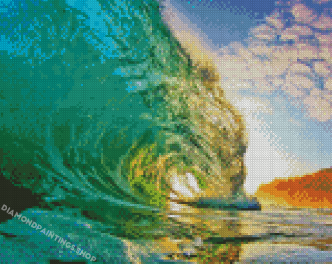 Sea Wave Sunrise - 5D Diamond Painting - DiamondPaintings.SHOP