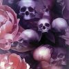 Skulls And Pink Flowers Diamond Painting