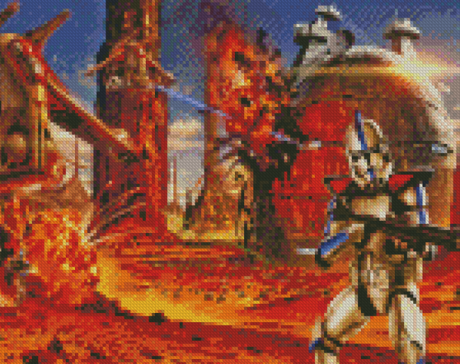 Star Wars Battle Scene - 5D Diamond Painting - DiamondPaintings.SHOP