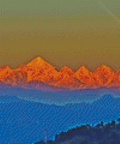Sunset At Himalayas Diamond Paintings