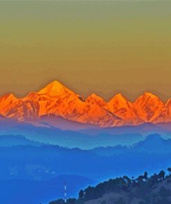 Sunset At Himalayas Diamond Painting