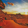 Tadrart Acacus Desert Sunset Diamond Paintings