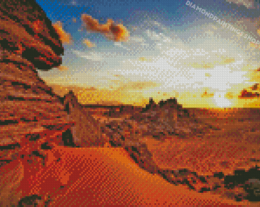 Tadrart Acacus Desert Sunset Diamond Paintings