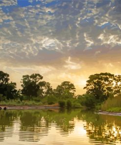 The Gambia Landscape At Sunset Diamond Painting