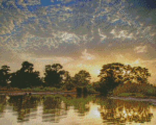 The Gambia Landscape At Sunset Diamond Paintings