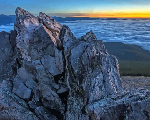 Twin Sisters At Sunrise Diamond Painting