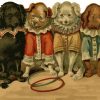 Victorian Animals Puppies Diamond Painting