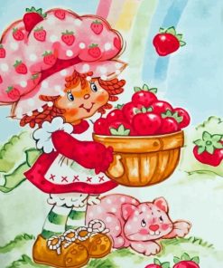 Vintage Strawberry Shortcake Cartoon Diamond Painting