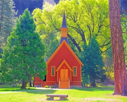 Yosemite Valley Chapel Diamond Painting