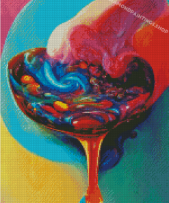 Abstract Melted Candy Diamond Paintings