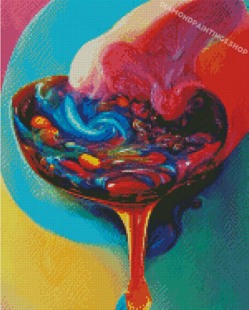 Abstract Melted Candy Diamond Paintings