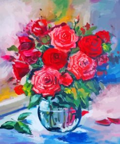 Abstract Rose Bouquet Diamond Painting