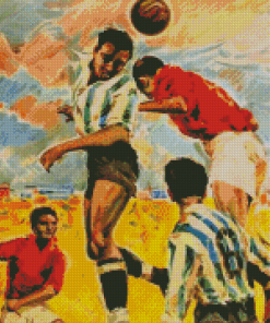Abstract Vintage Football Diamond Paintings